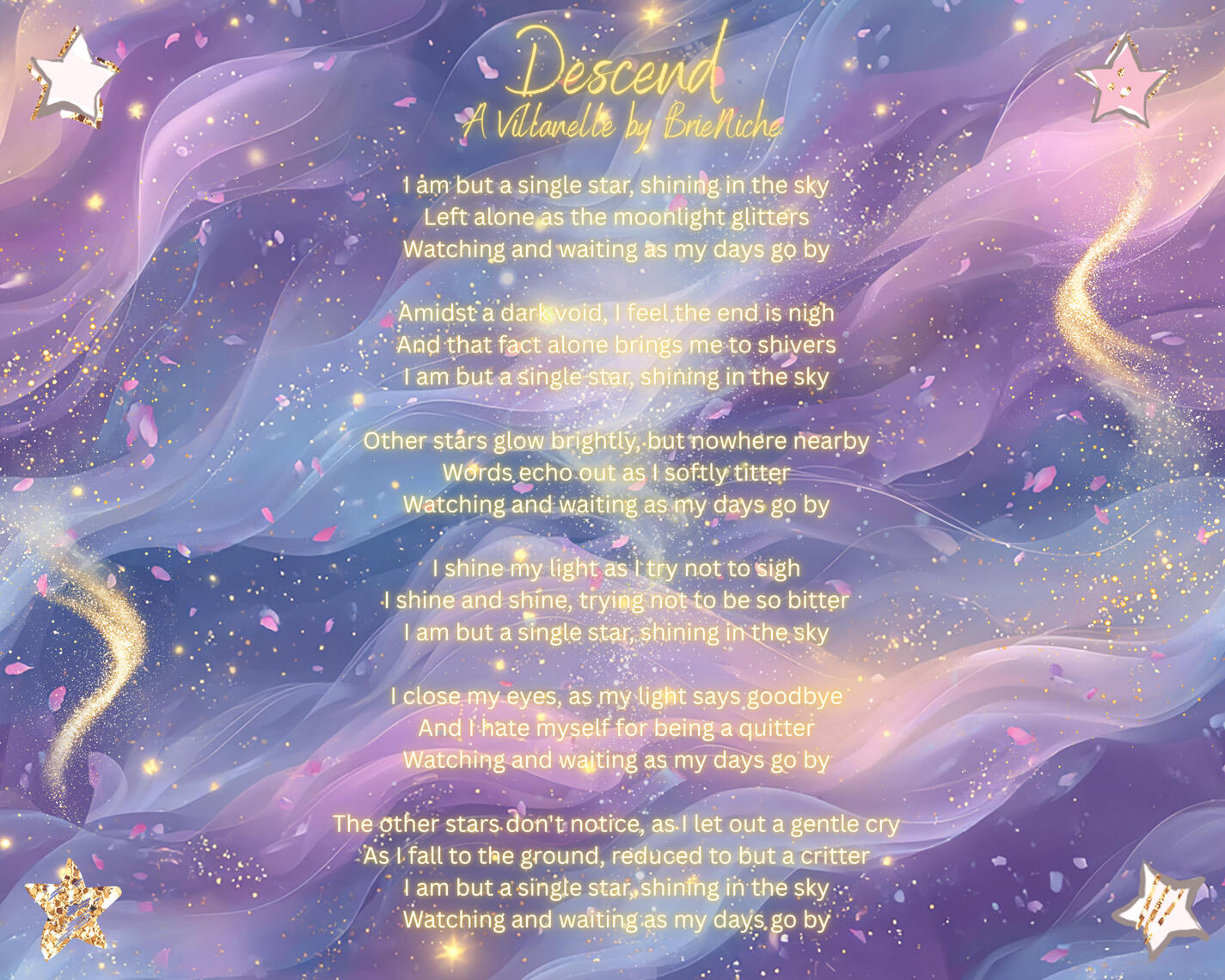 Descend [Villanelle]