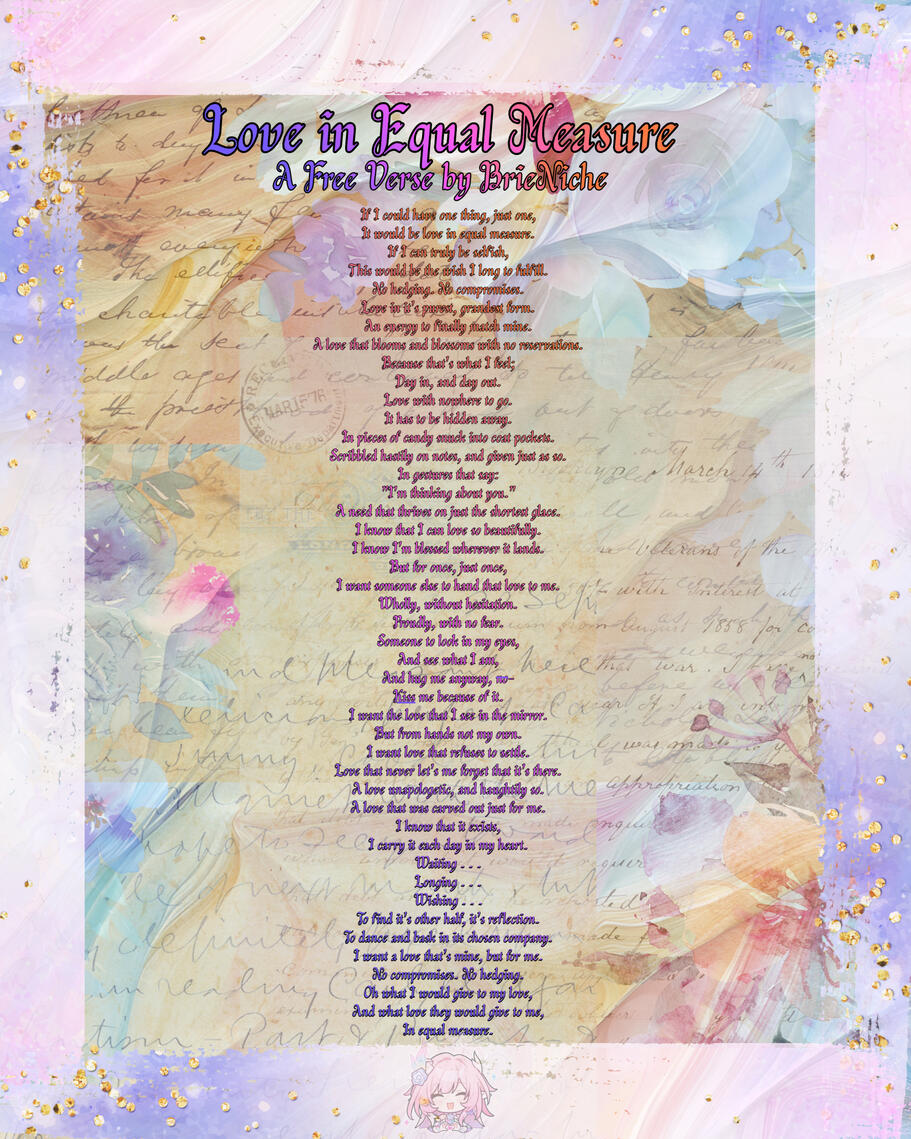 Love in Equal Measure [Free Verse]