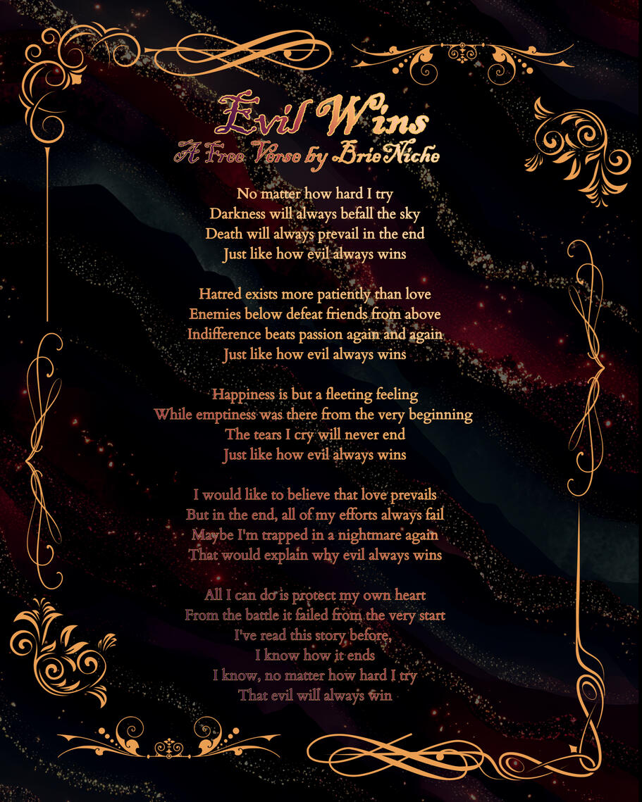 Evil Wins [Free Verse]